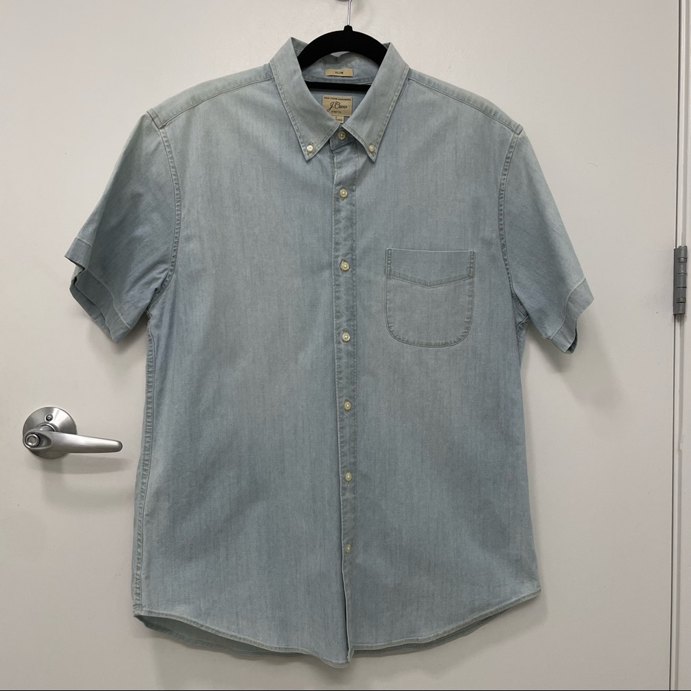 J Crew Slim Fit short Sleeve Button Down
